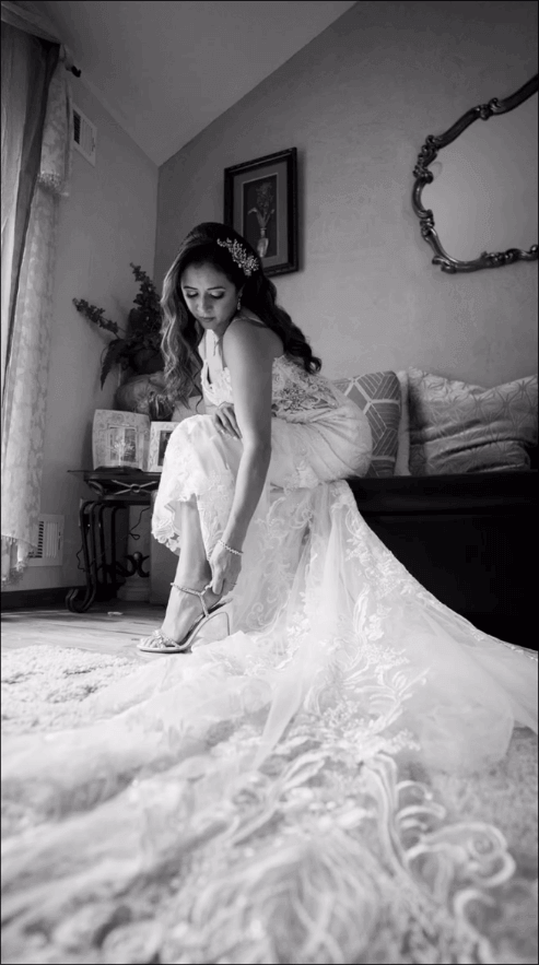 Elegant bridal dress showcase